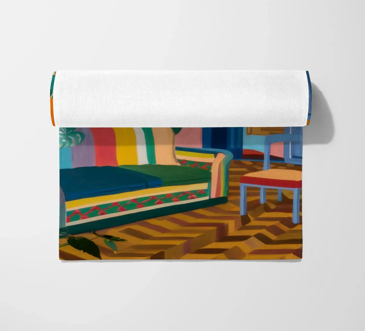 Vibrant Reading Room beach towel by Pale Aura