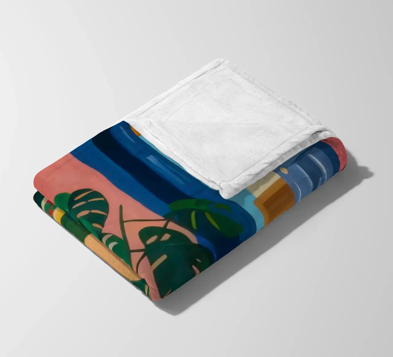 Vibrant Reading Room fleece blanket by Pale Aura