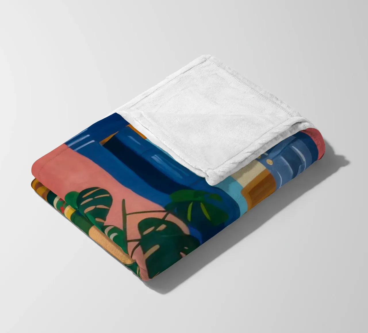 Vibrant Reading Room fleece blanket by Pale Aura