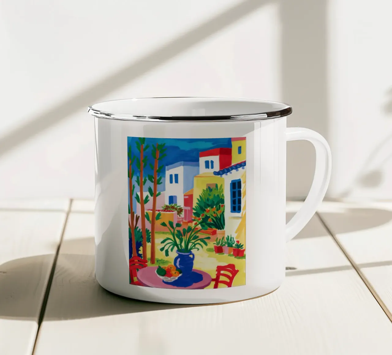 Villa Cliffside Paradise tazza in smalto da Pale Aura