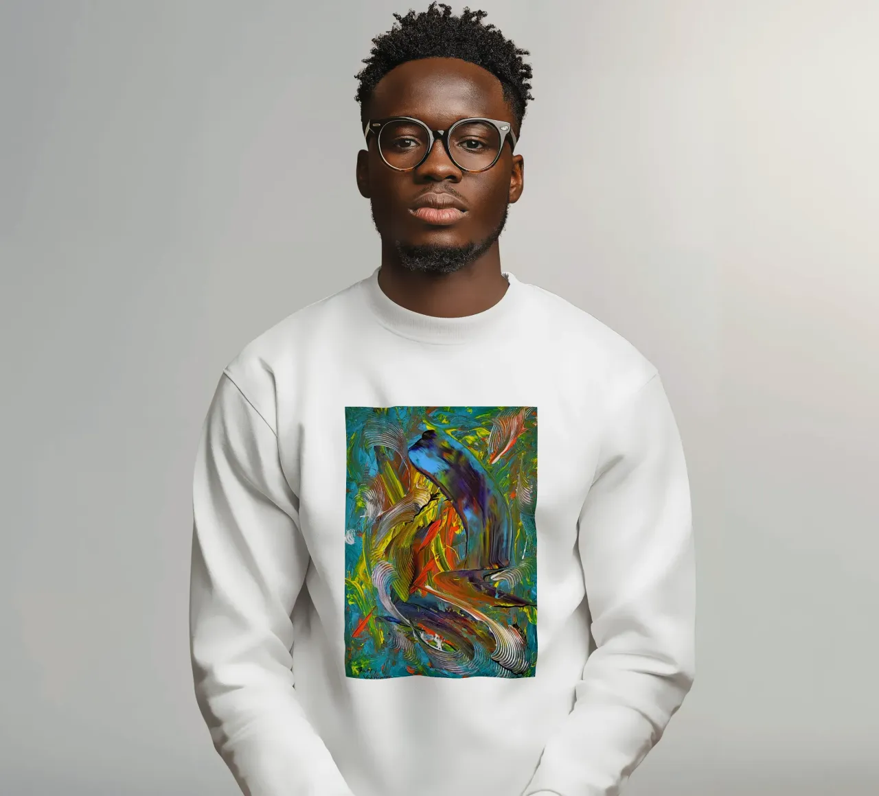 HOPE sweatshirt by Thierry Vobmann Abstract painting