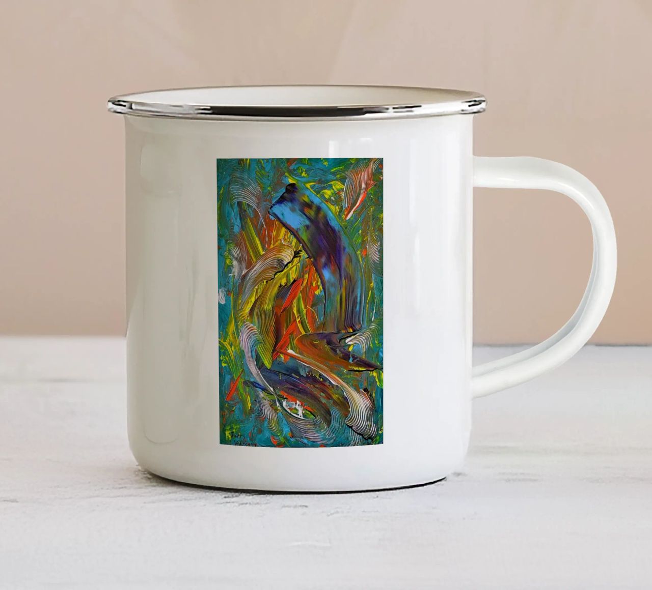 SPERANZA tazza in smalto da Thierry Vobmann Abstract painting