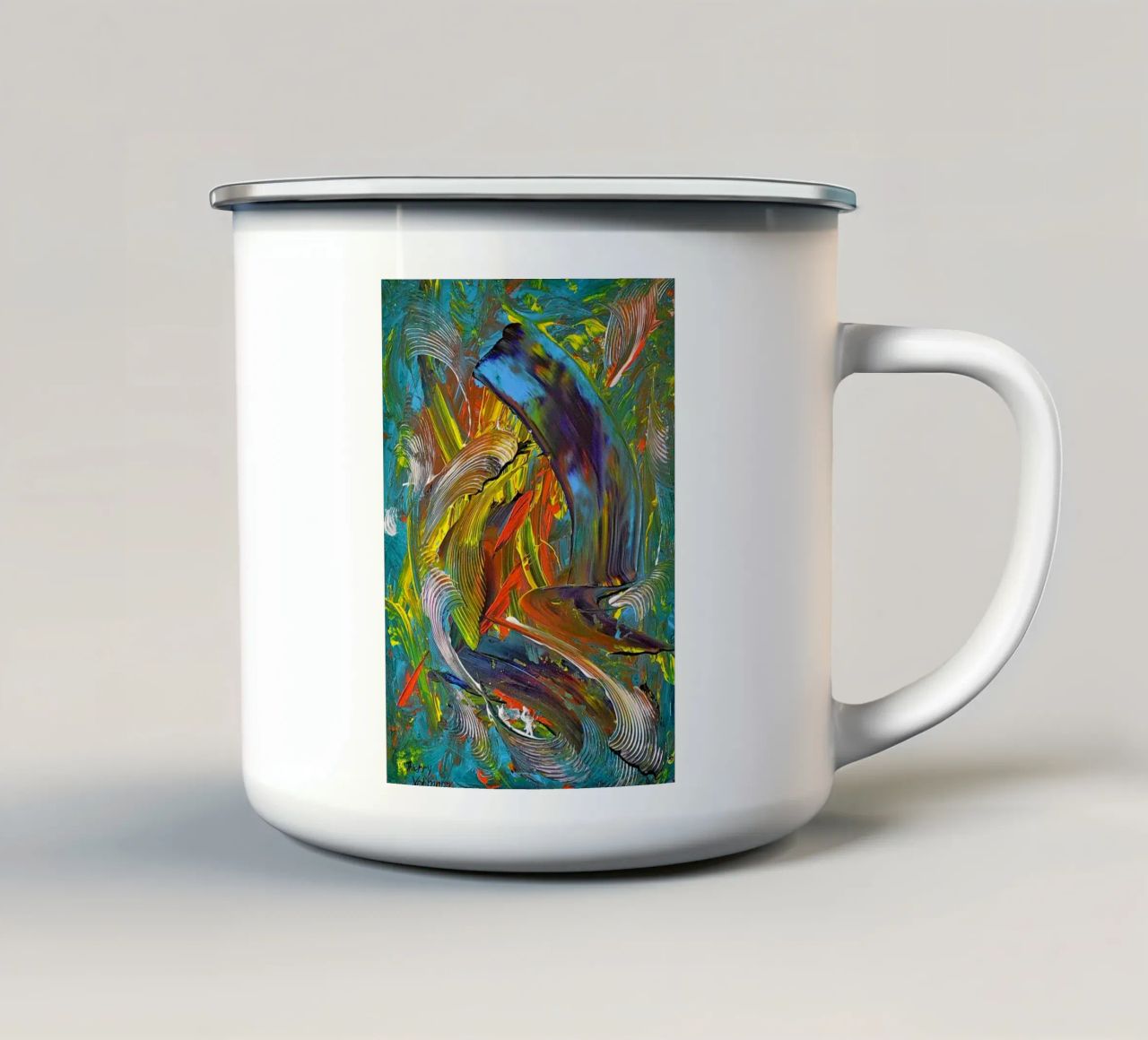 SPERANZA tazza in smalto da Thierry Vobmann Abstract painting