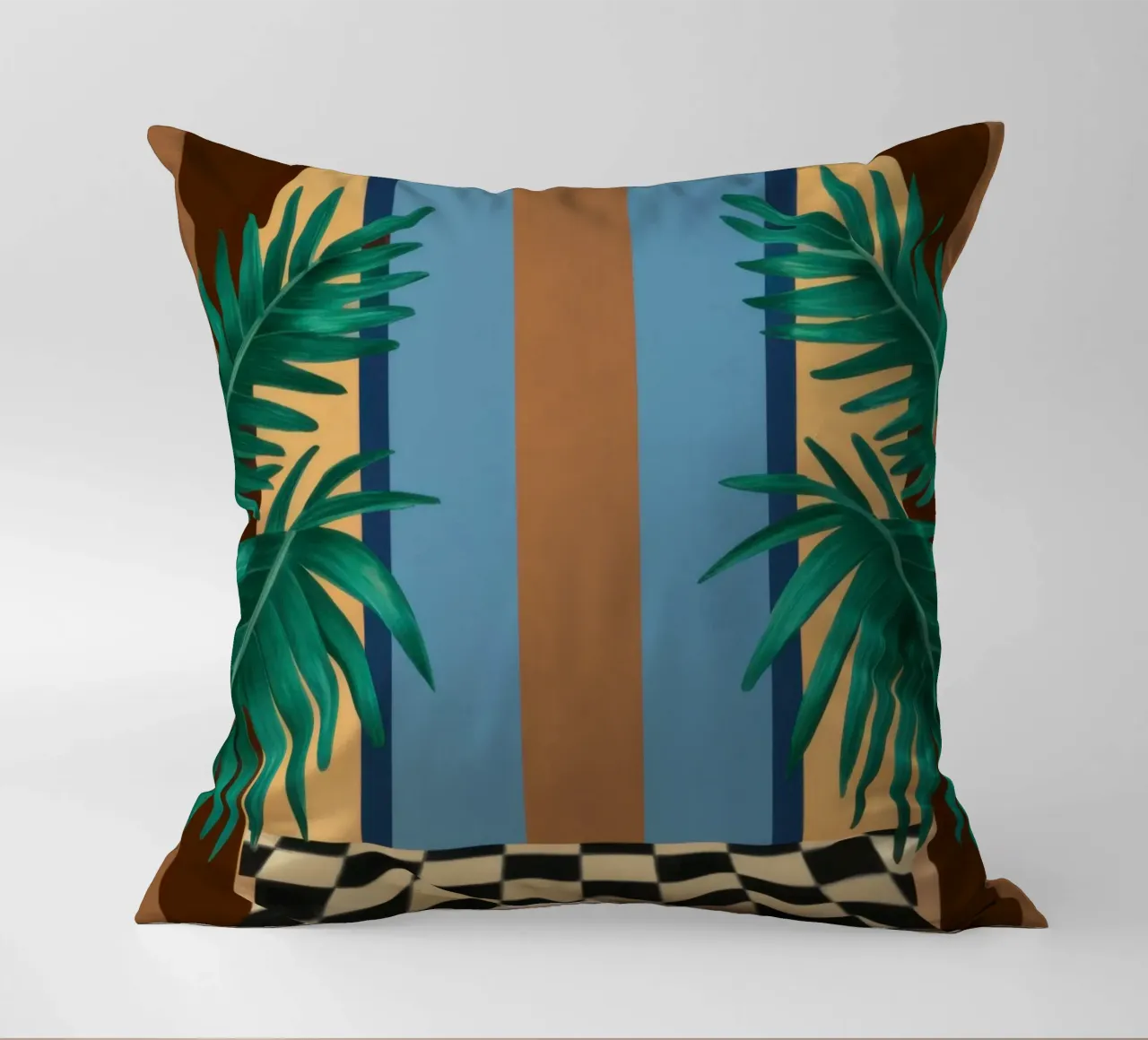 Checkered Path Archway decorative cushion by Pale Aura