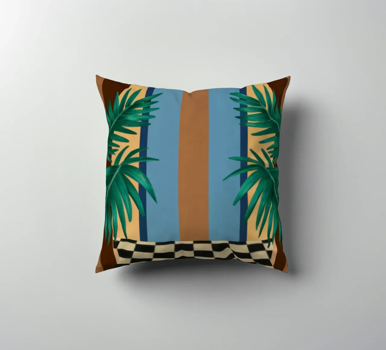 Checkered Path Archway decorative cushion by Pale Aura