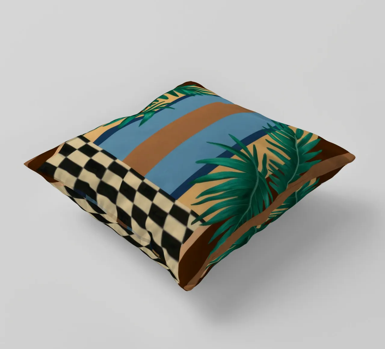 Checkered Path Archway decorative cushion by Pale Aura