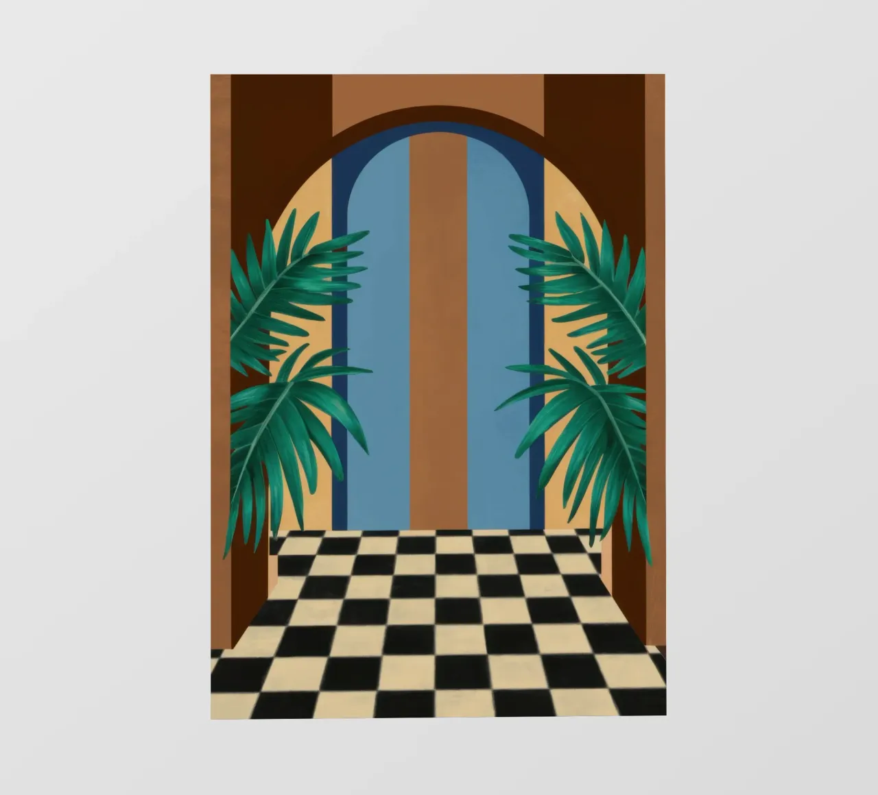Arco del sentiero a scacchi telo in pvc da Pale Aura