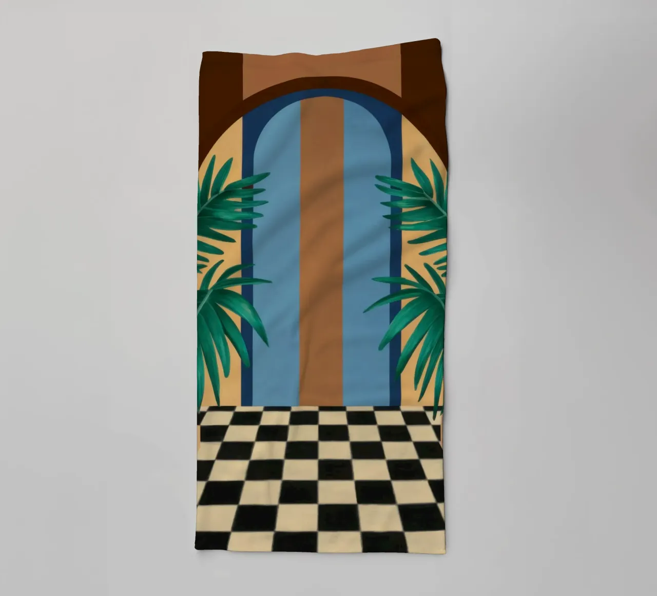 Checkered Path Archway towel by Pale Aura