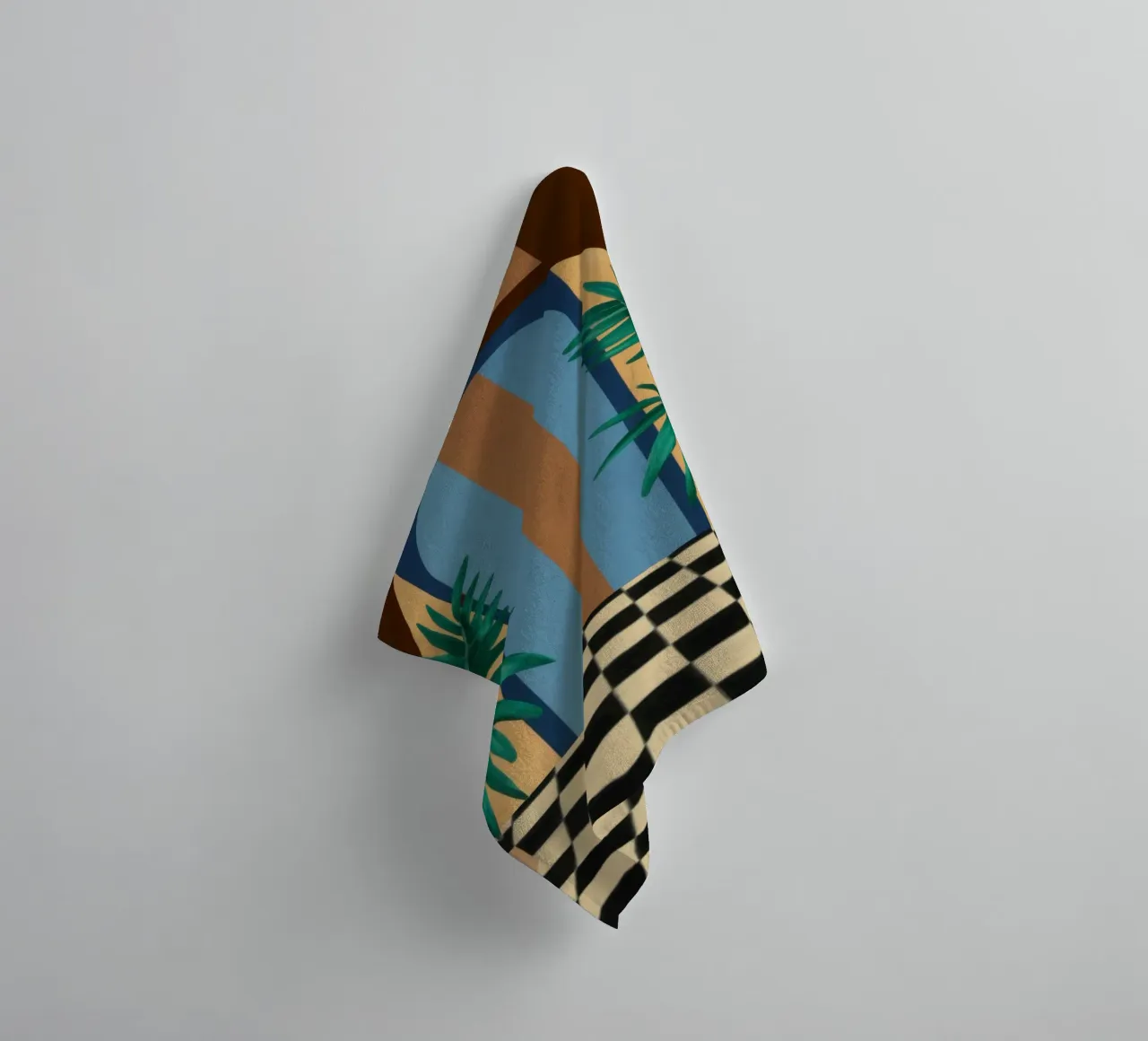 Checkered Path Archway towel by Pale Aura