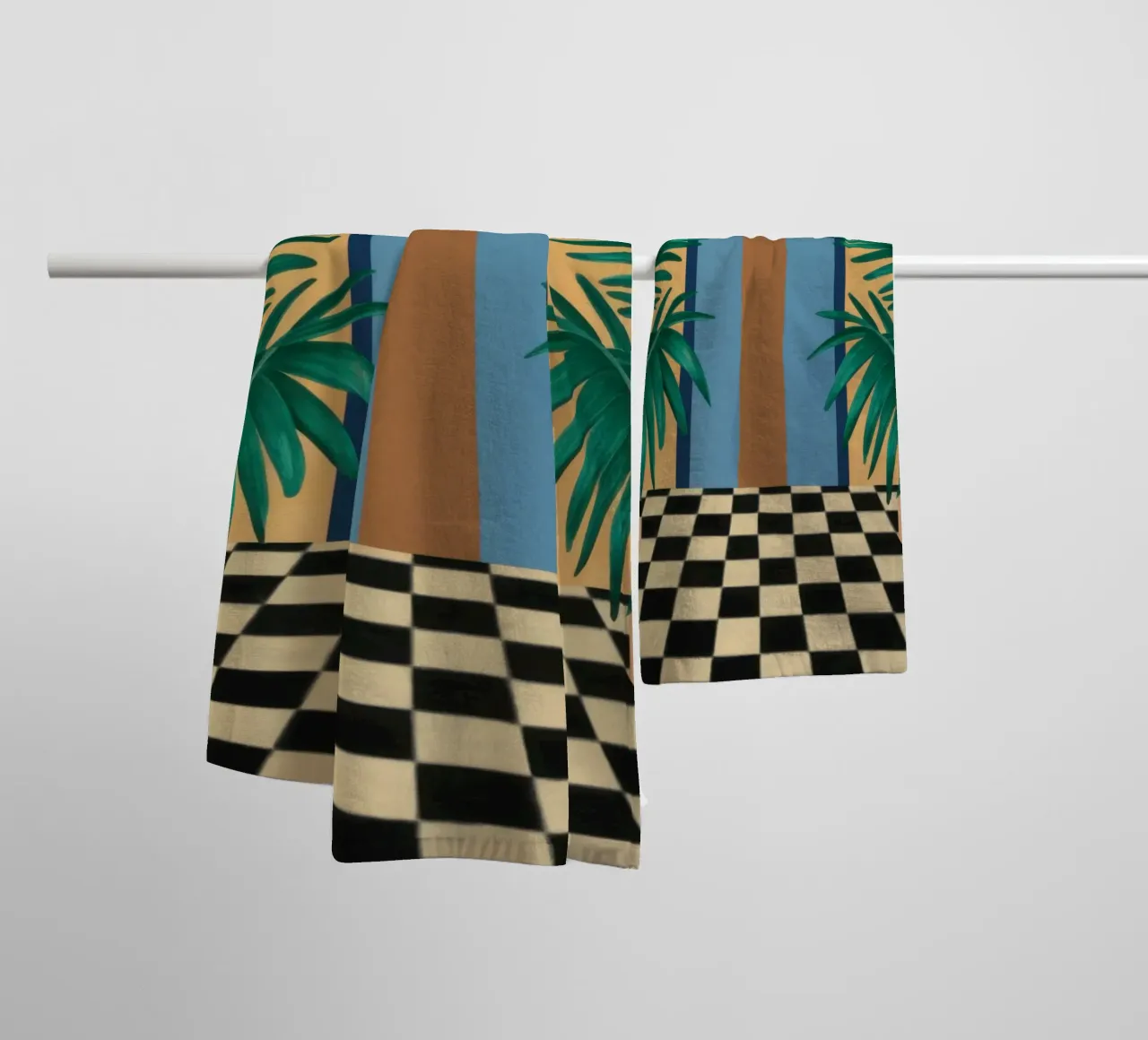 Checkered Path Archway towel by Pale Aura