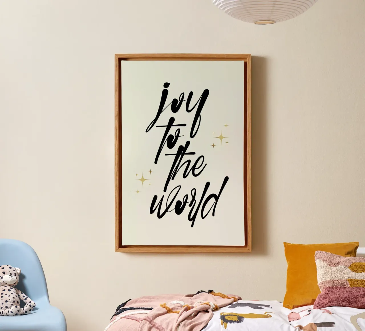 Joy To The World1 tela con Cornice a cassetta da Kubistika