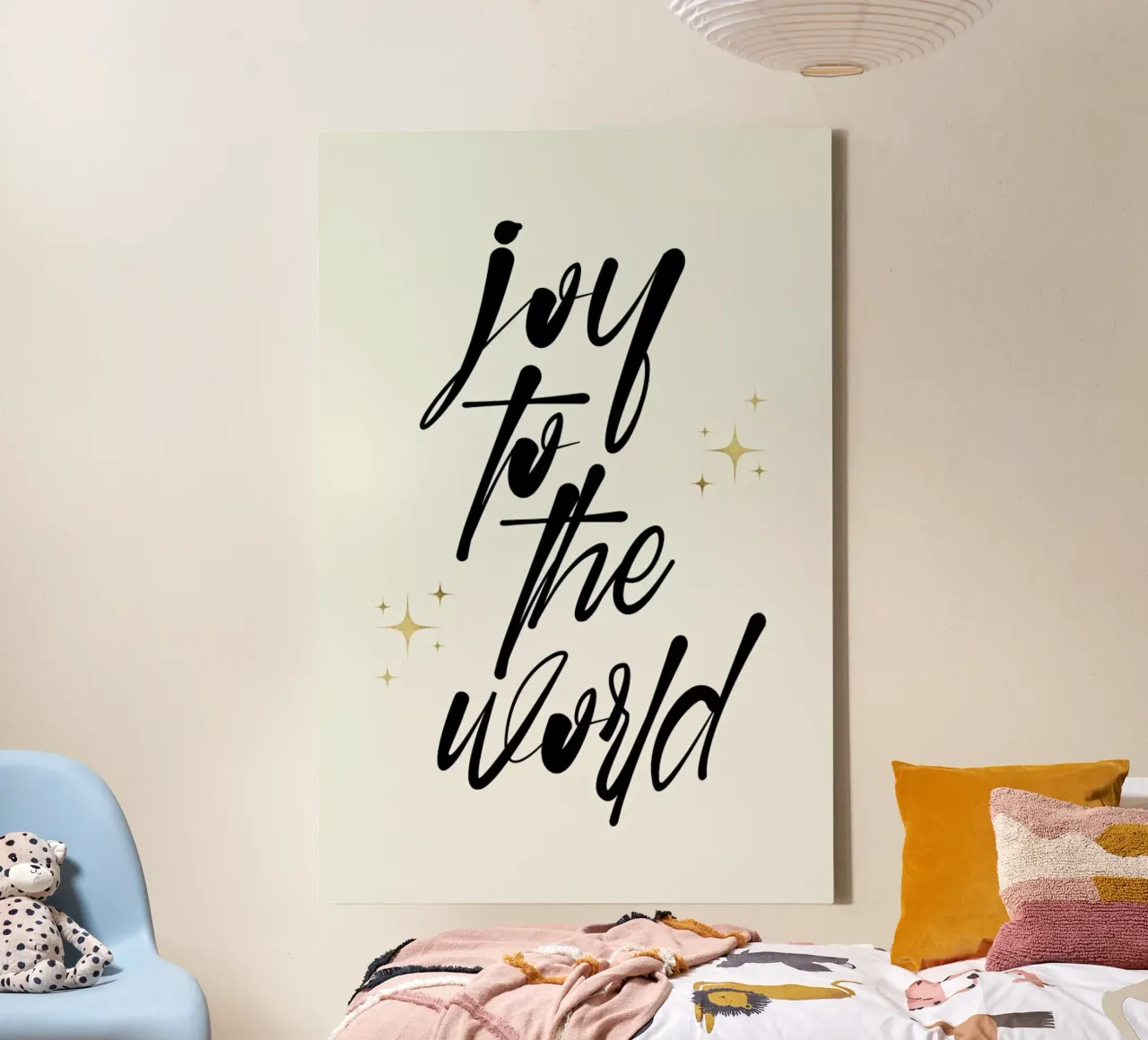 Joy To The World1 tela con Cornice a cassetta da Kubistika