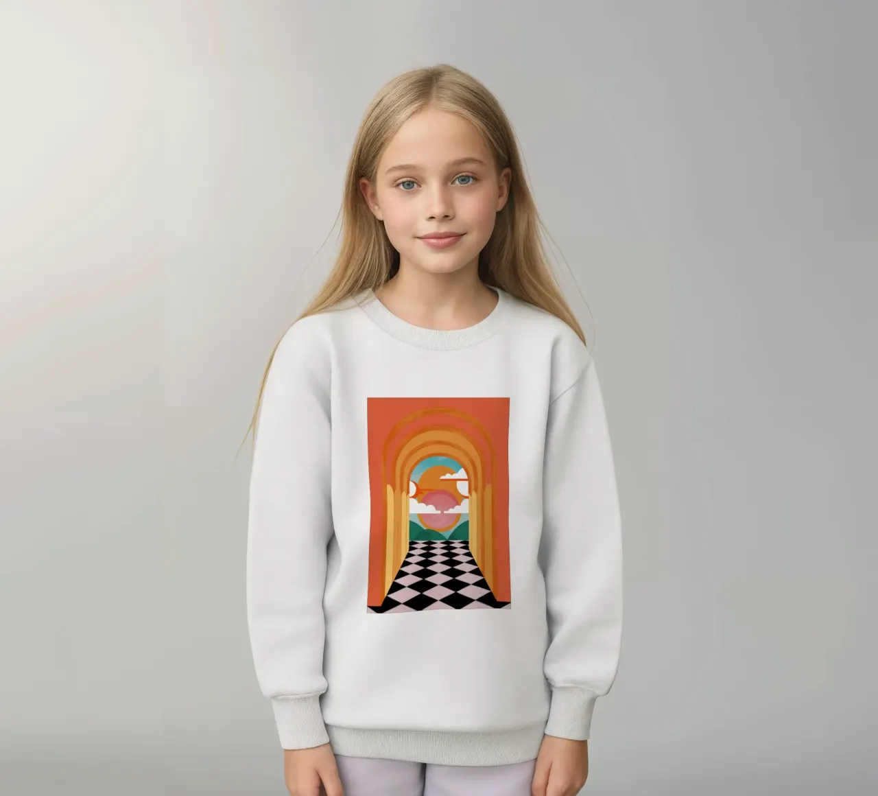 Sogno di un corridoio ad arco felpa bambino da Pale Aura