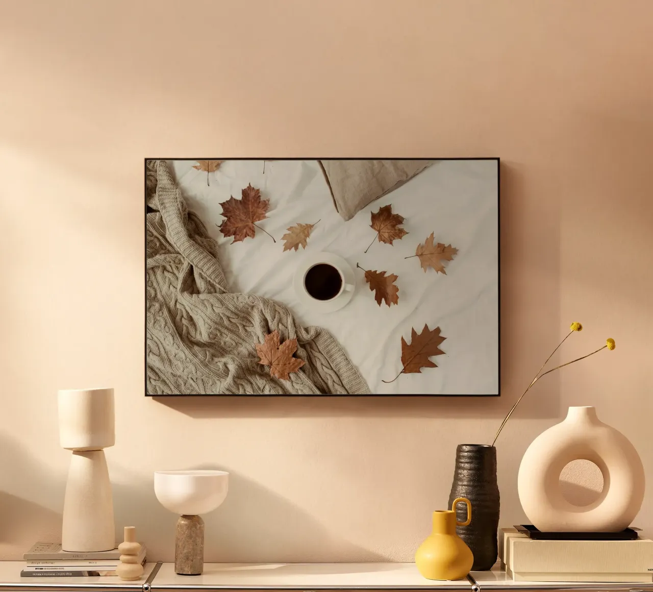 Accogliente quiete autunnale alluminio dibond da PhotoVibe Decor