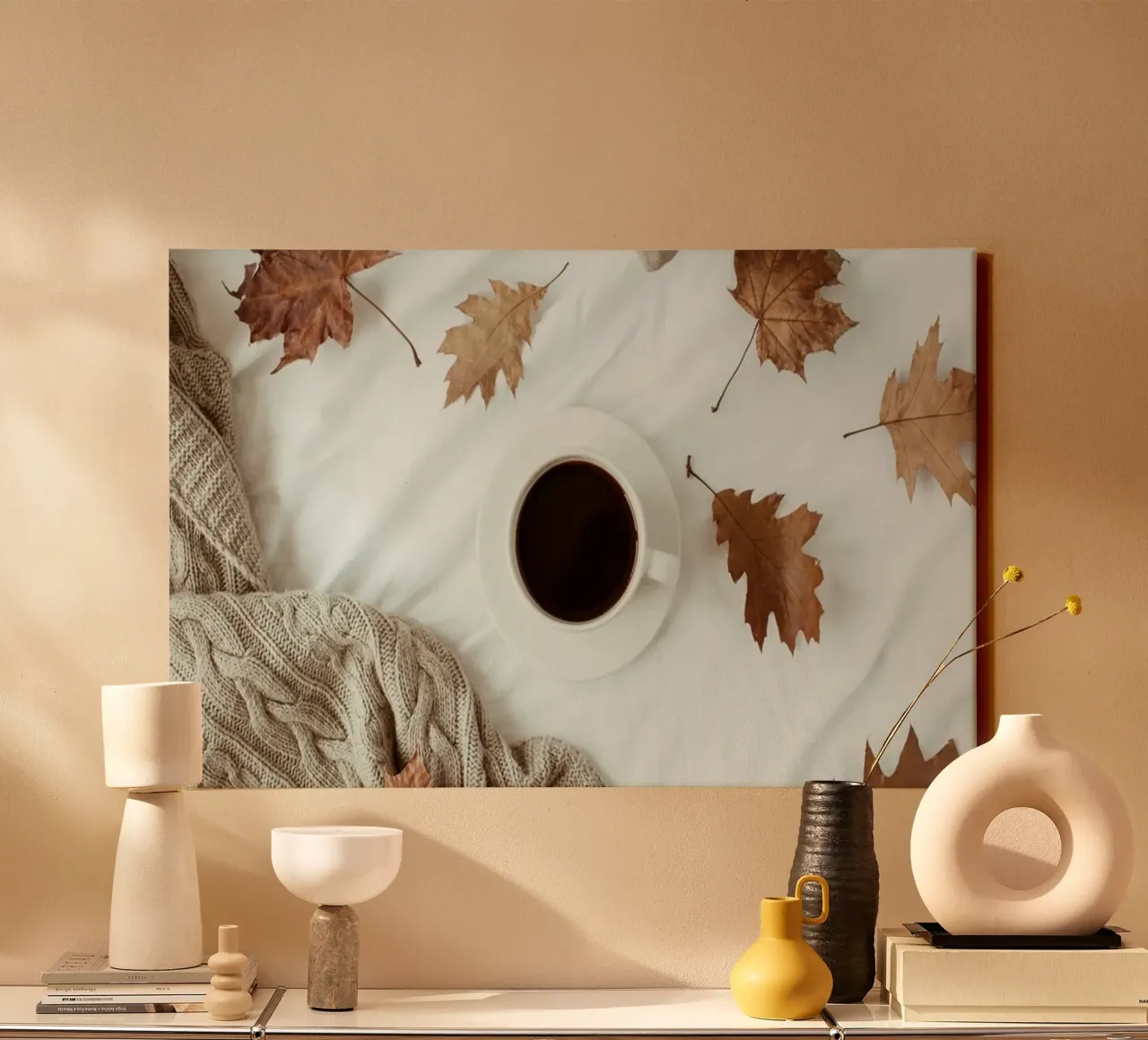 Accogliente quiete autunnale tela con Cornice a cassetta da PhotoVibe Decor
