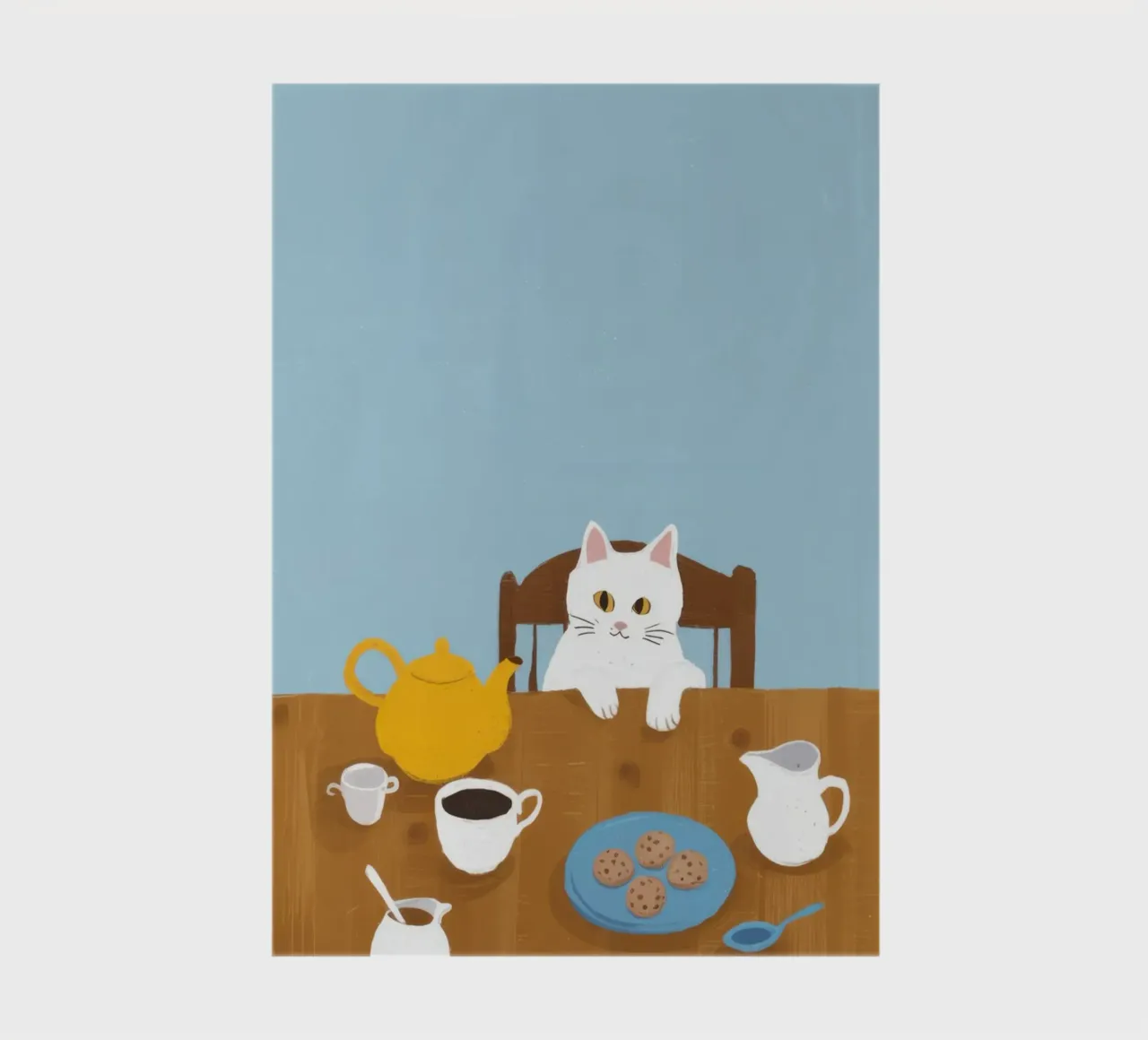 Teatime Cat Gathering notebook by Pale Aura