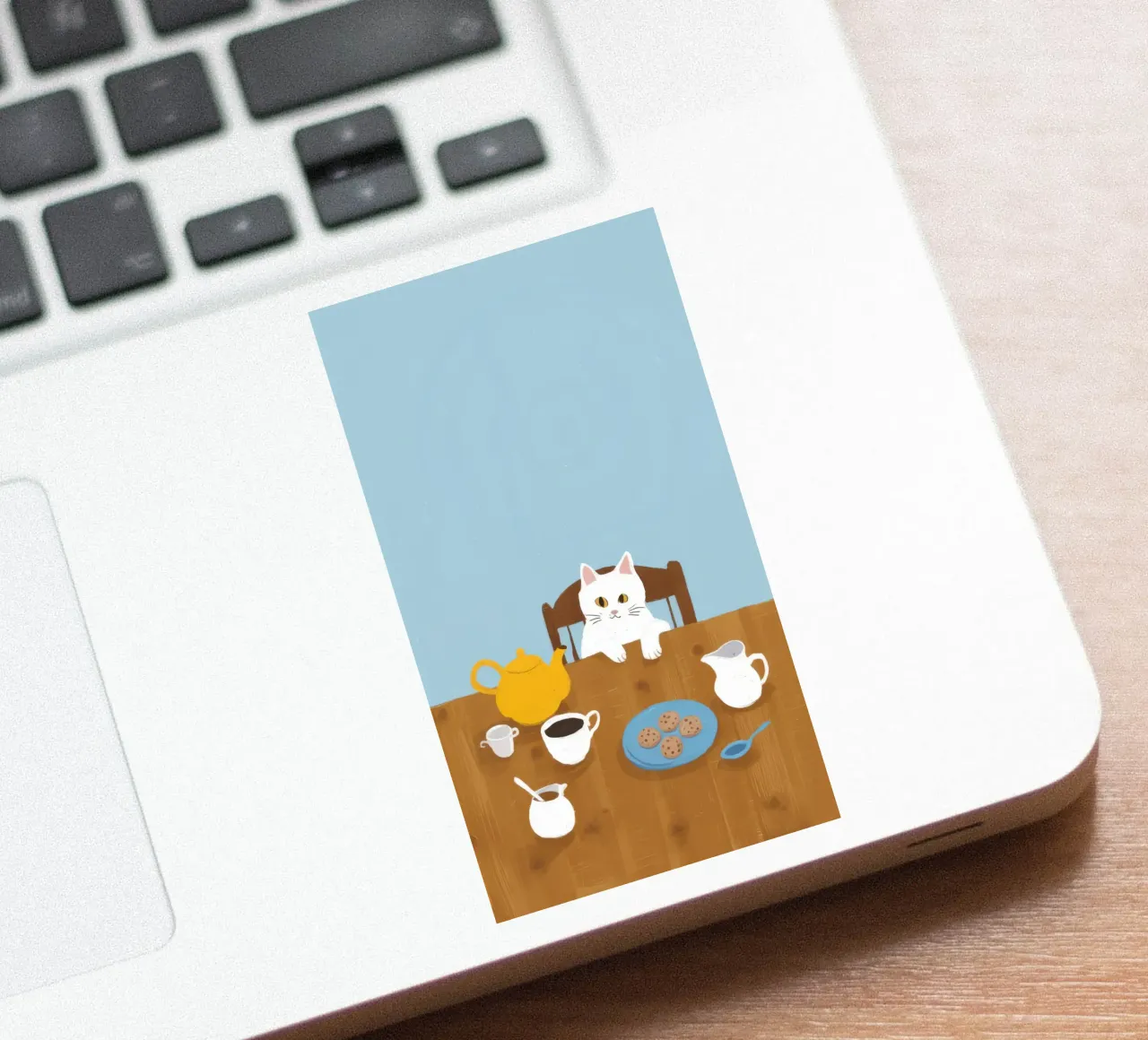 Teatime Cat Gathering sticker by Pale Aura