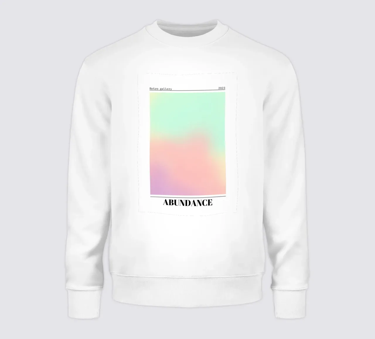 Abundance Gradient Art Print - Pastel Aesthetic Modern Poste sweatshirt by homdeco