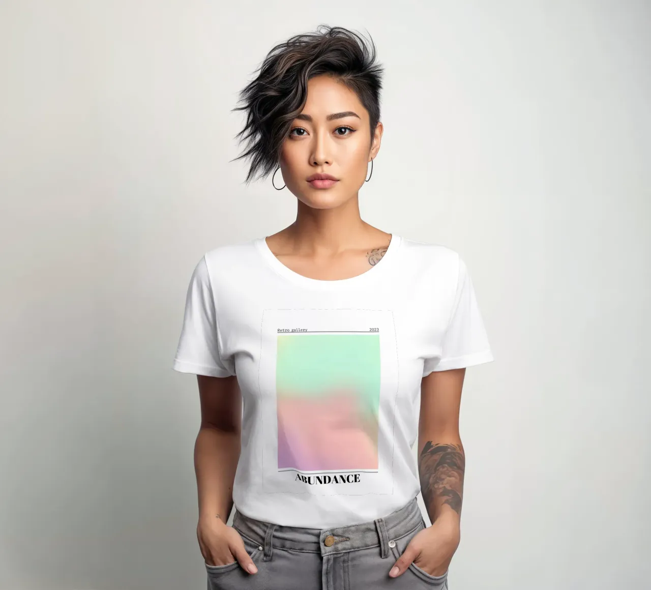Fülle Farbverlauf Kunstdruck - Pastell Ästhetik Modern Poste Frauen T-Shirt von homdeco