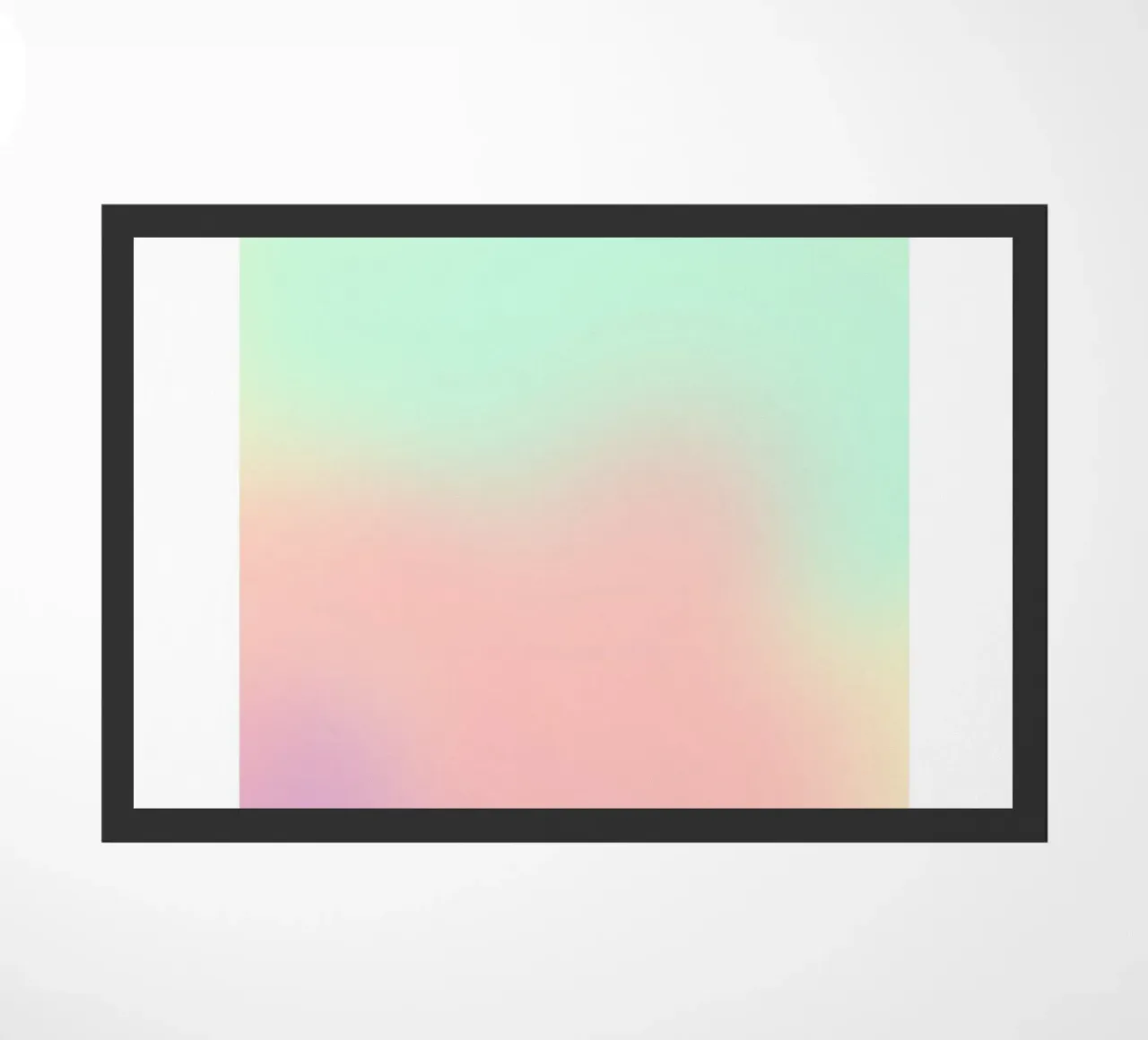 Abundance Gradient Art Print - Pastel Aesthetic Modern Poste doormat by homdeco