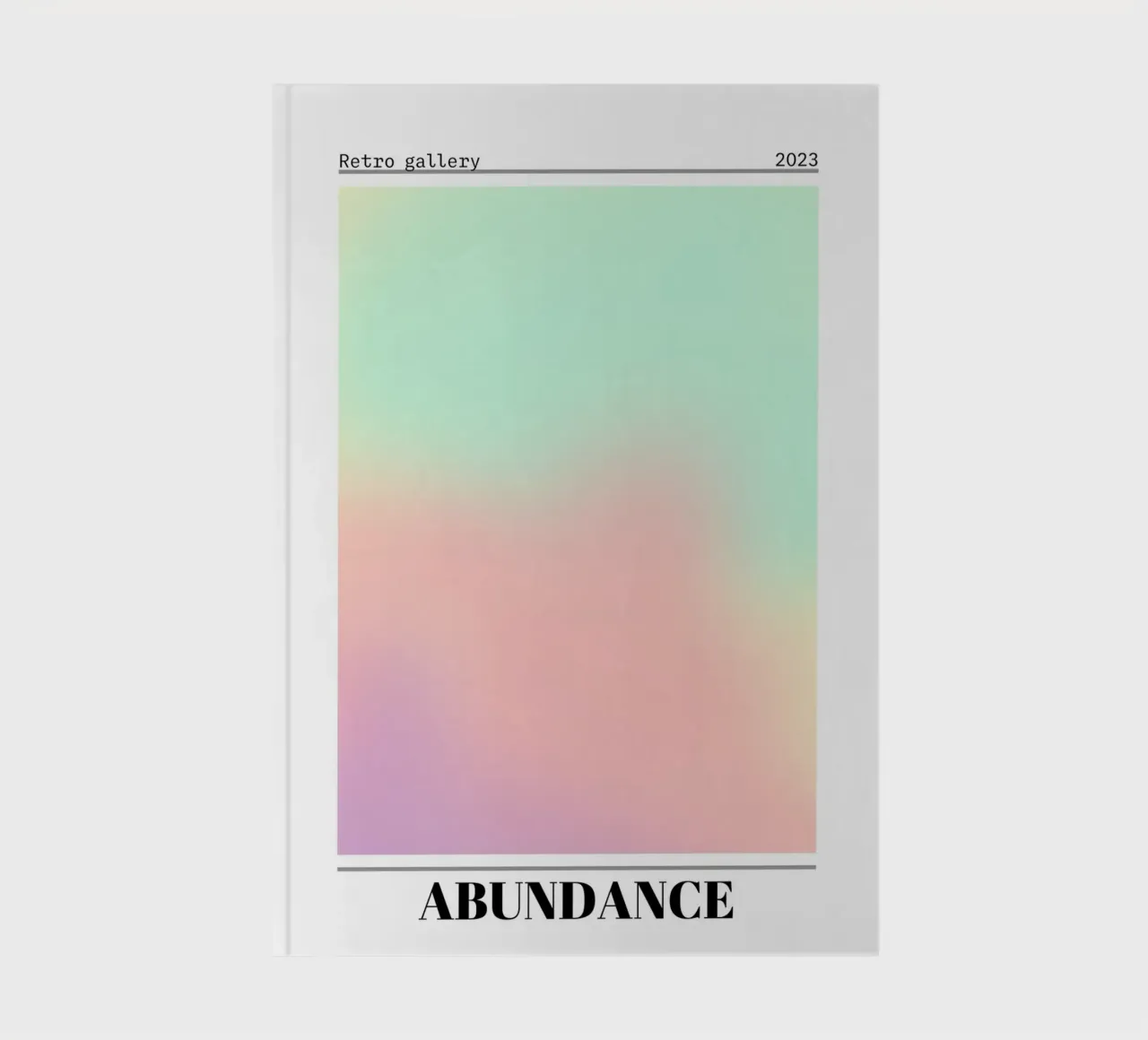 Abundance Gradient Art Print - Pastel Aesthetic Modern Poste notebook by homdeco