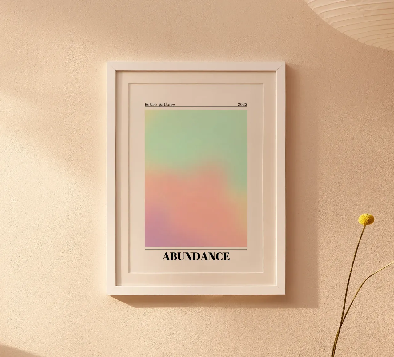 Abundance Gradient Art Print - Pastel Aesthetic Modern Poste hahnemühle by homdeco