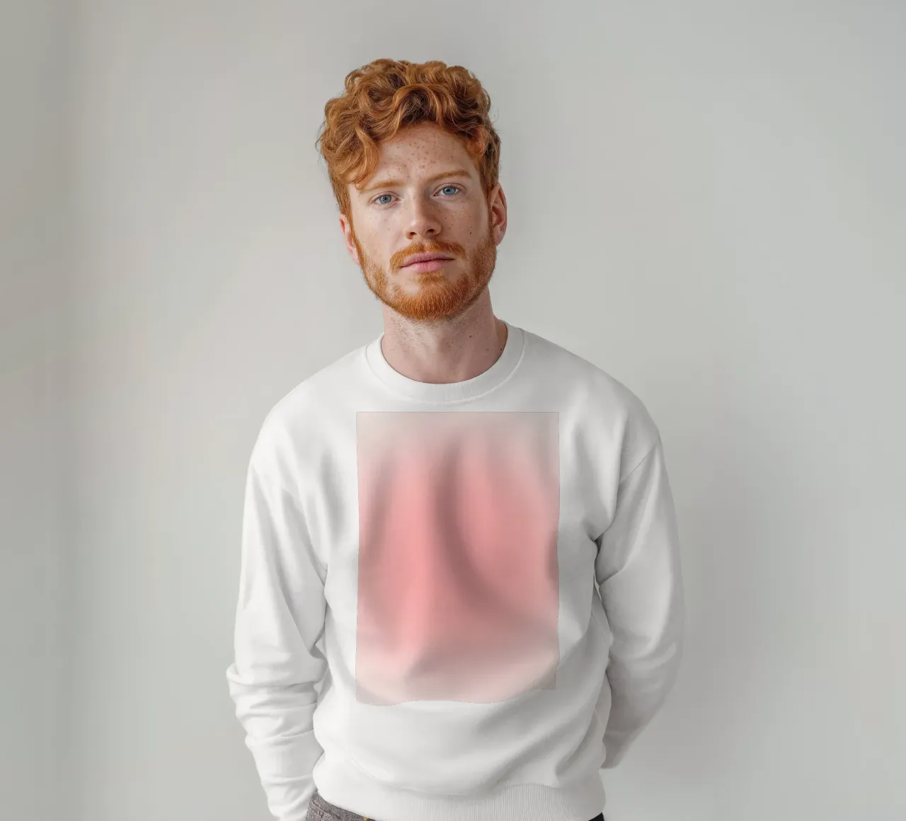 Dreamy Pink Aura Gradient Aesthetic Poster Art sweatshirt by homdeco