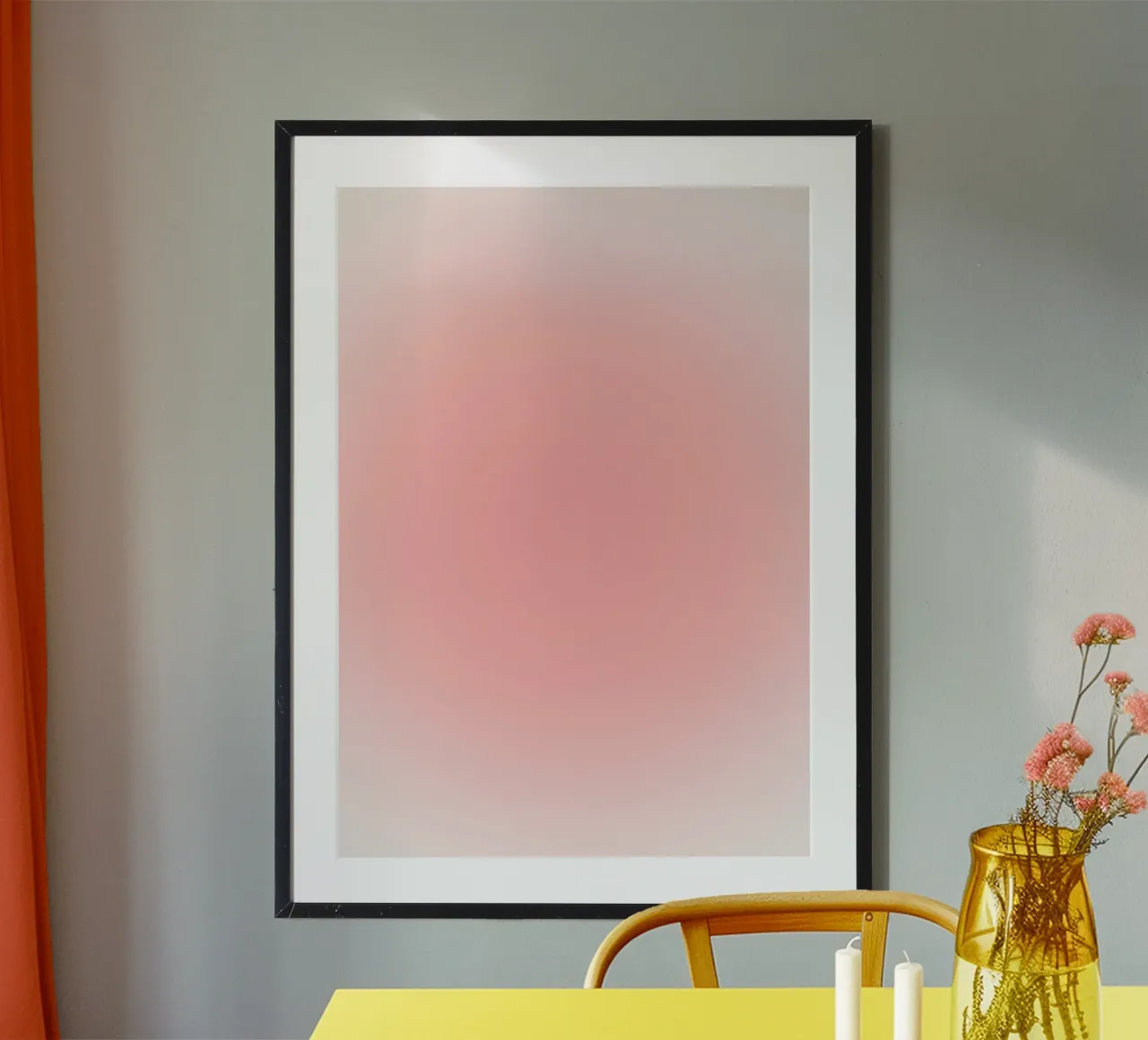 Poster Art Estético Gradiente Aura Rosa De Ensueño hahnemühle de homdeco