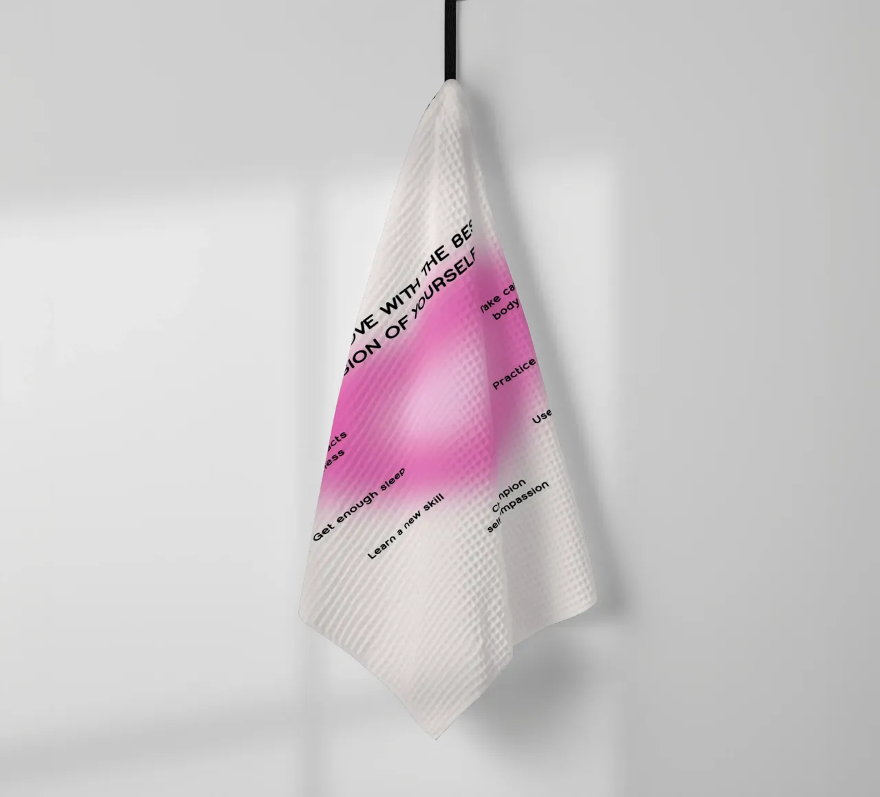 Chart zur Selbstverbesserung: Verliebe dich in dich selbst Aura Kunst Geschirrtuch von homdeco