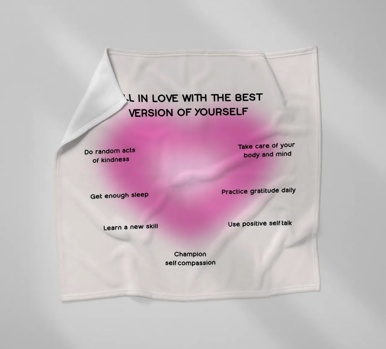 Chart zur Selbstverbesserung: Verliebe dich in dich selbst Aura Kunst Fleecedecke von homdeco