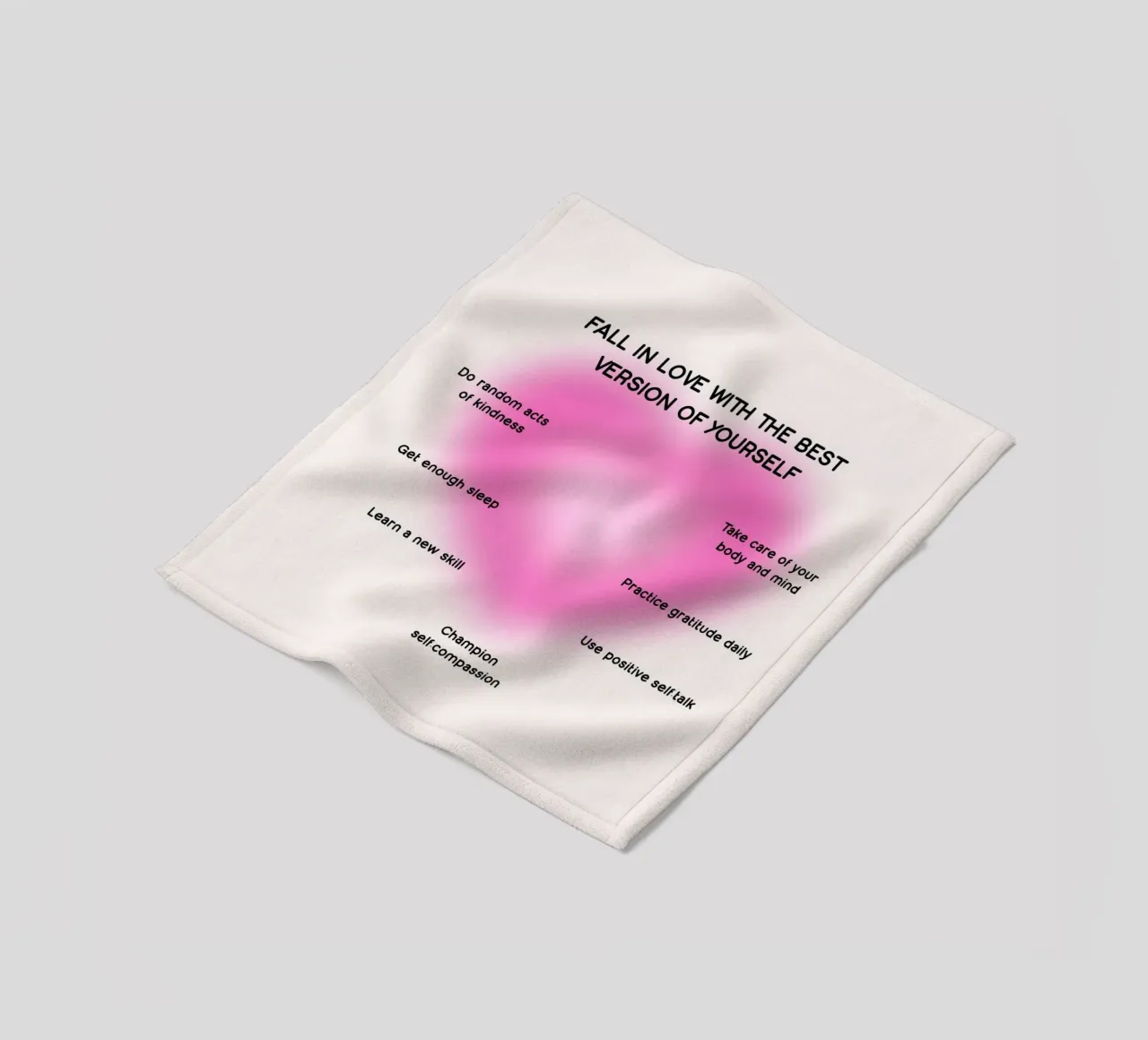 Chart zur Selbstverbesserung: Verliebe dich in dich selbst Aura Kunst Fleecedecke von homdeco