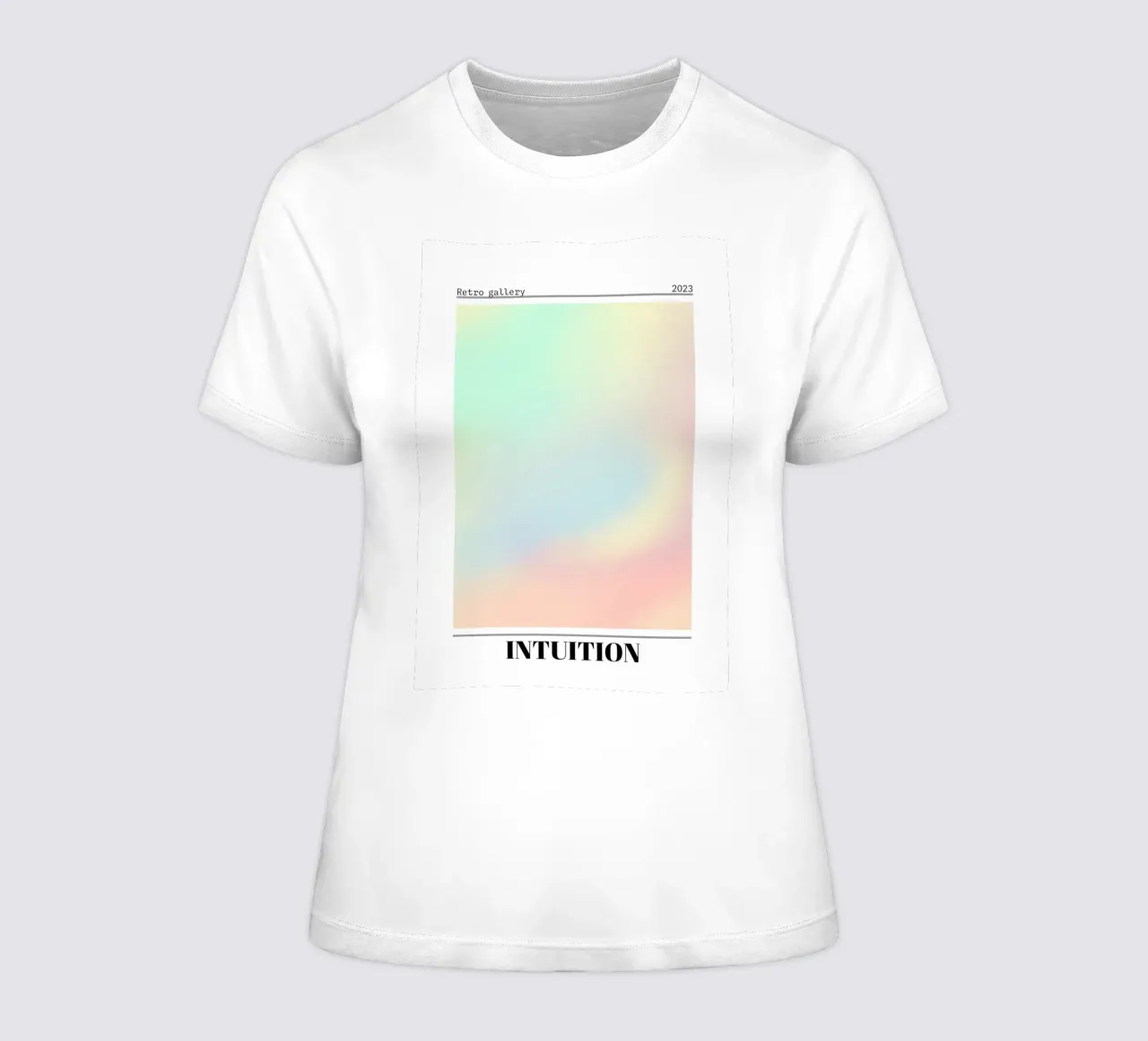 Retro Gallery Intuition Gradient Abstract Poster Art 2023 t-shirt da donna da homdeco