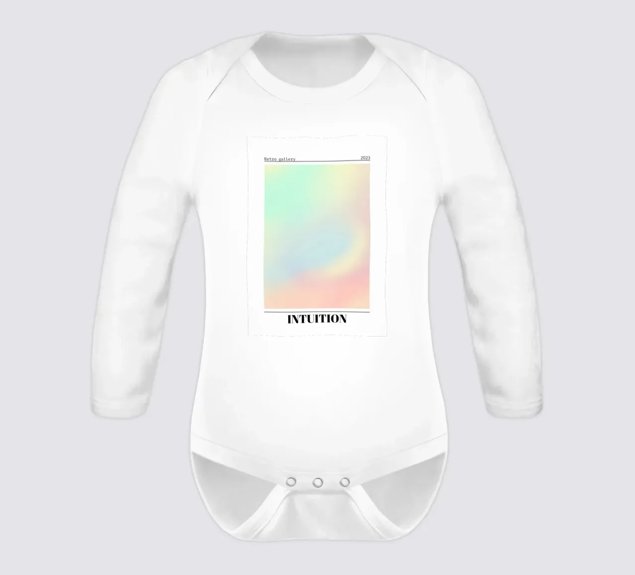 Retro Gallery Intuition Gradient Abstract Poster Art 2023 body neonato maniche lunghe da homdeco