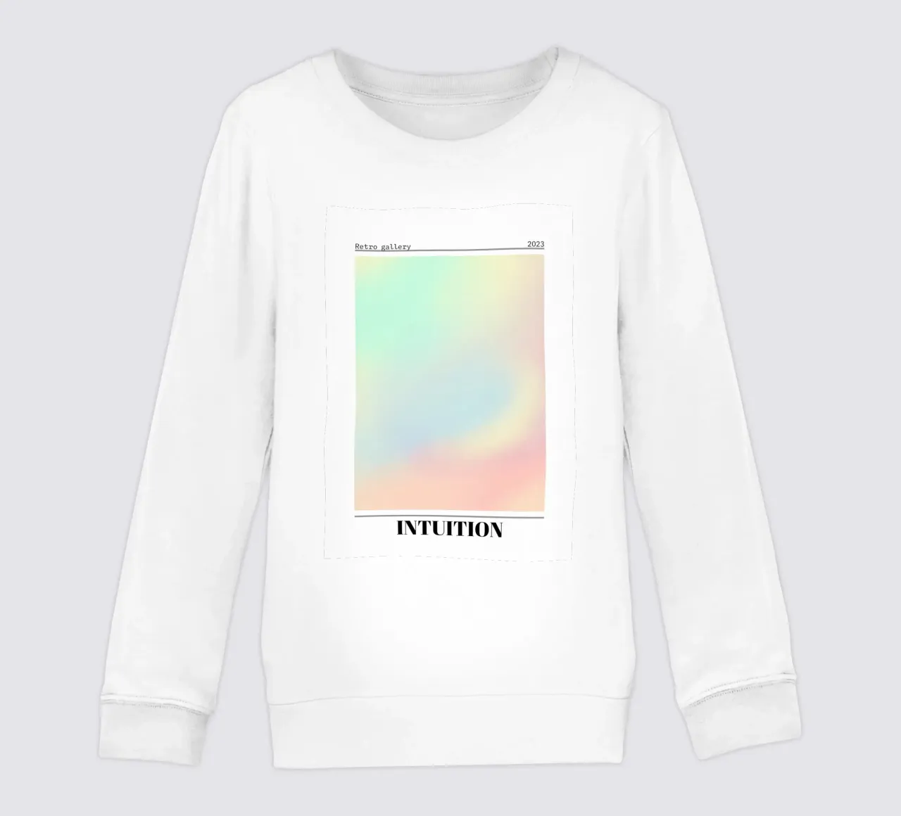 Retro Gallery Intuition Gradient Abstract Poster Art 2023 felpa bambino da homdeco