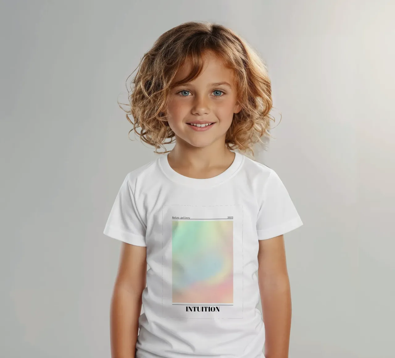 Retro Gallery Intuition Gradient Abstract Poster Art 2023 t-shirt bambini da homdeco