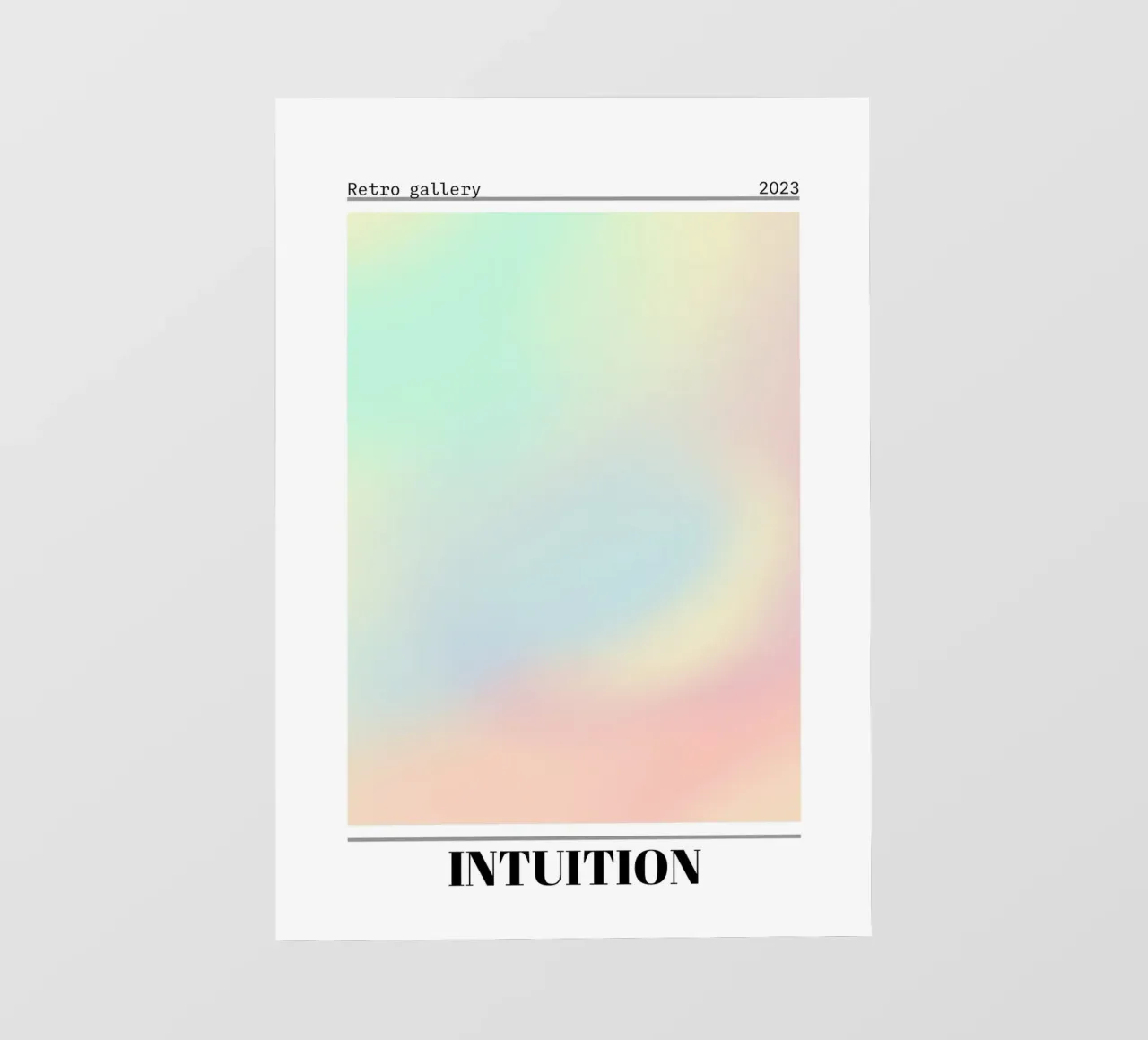 Retro Gallery Intuition Gradient Abstract Poster Art 2023 pellicola backlit da homdeco
