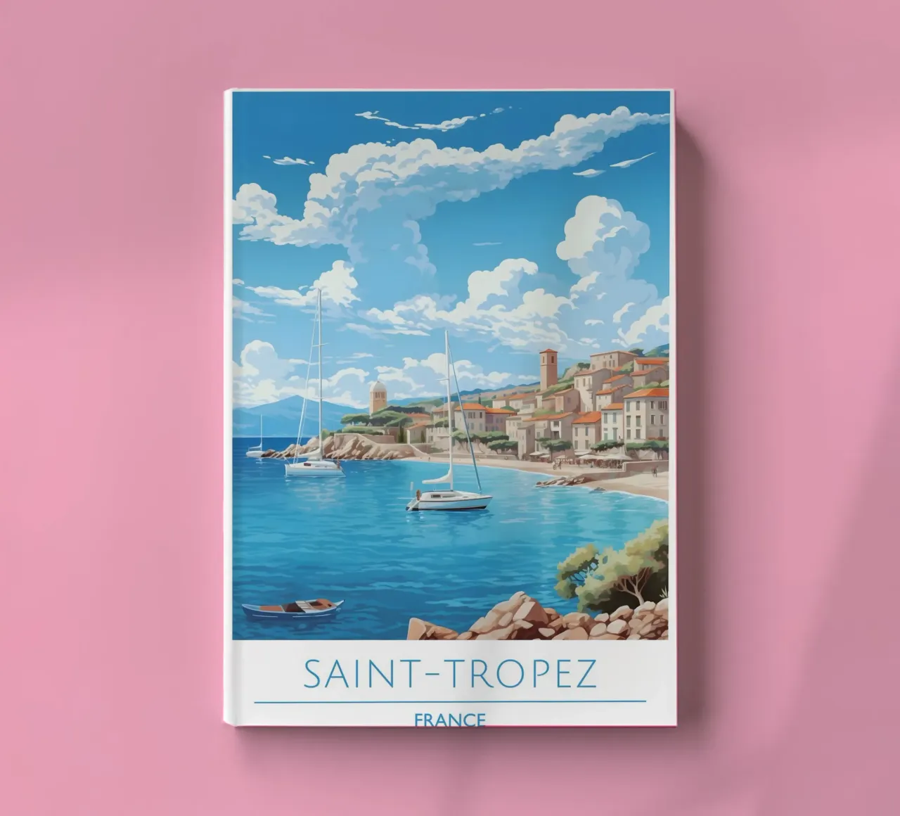 Saint-Tropez Costa Azzurra Poster | Viaggio d'epoca costiero diario da homdeco