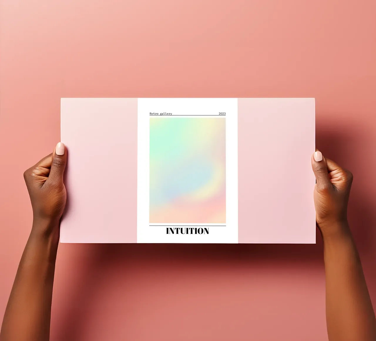 Retro Gallery Intuition Gradient Abstract Poster Art 2023 foglio adesivo da homdeco