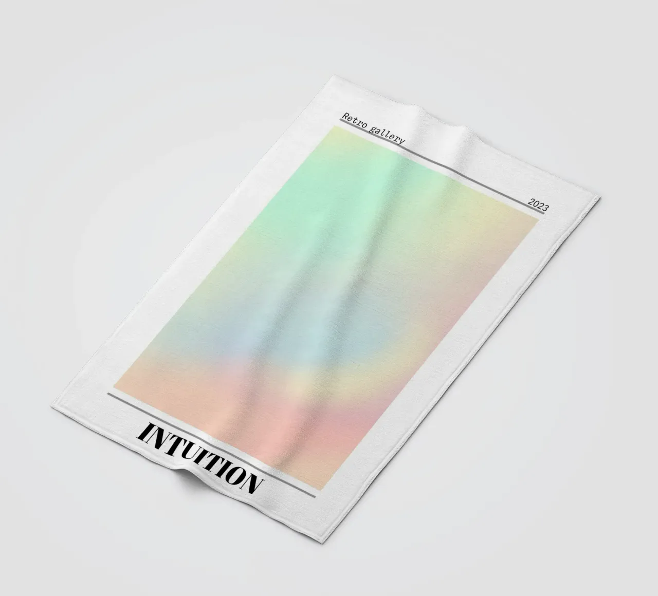 Retro Gallery Intuition Gradient Abstract Poster Art 2023 coperta in pile da homdeco
