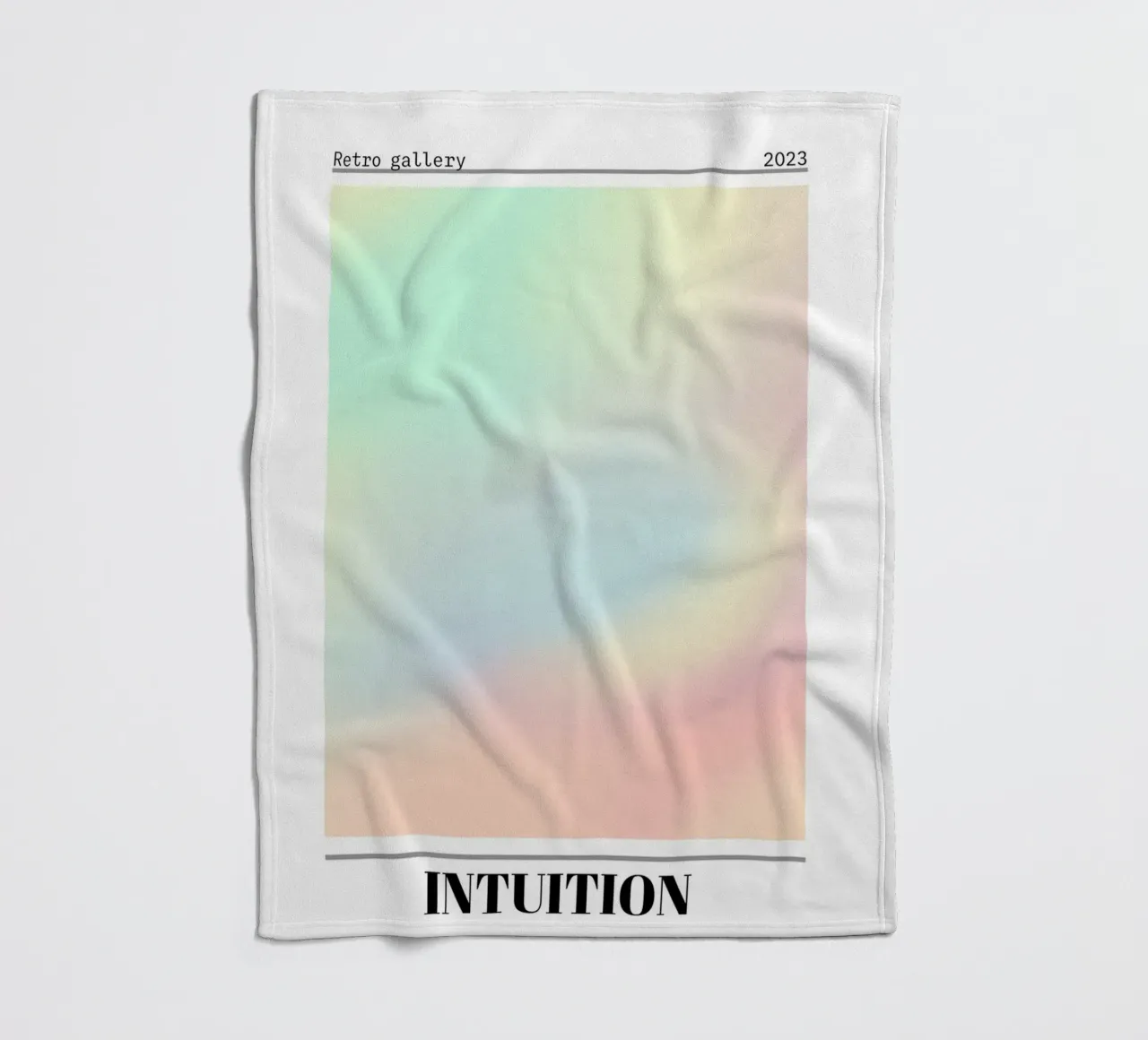 Retro Gallery Intuition Gradient Abstract Poster Art 2023 coperta in pile da homdeco