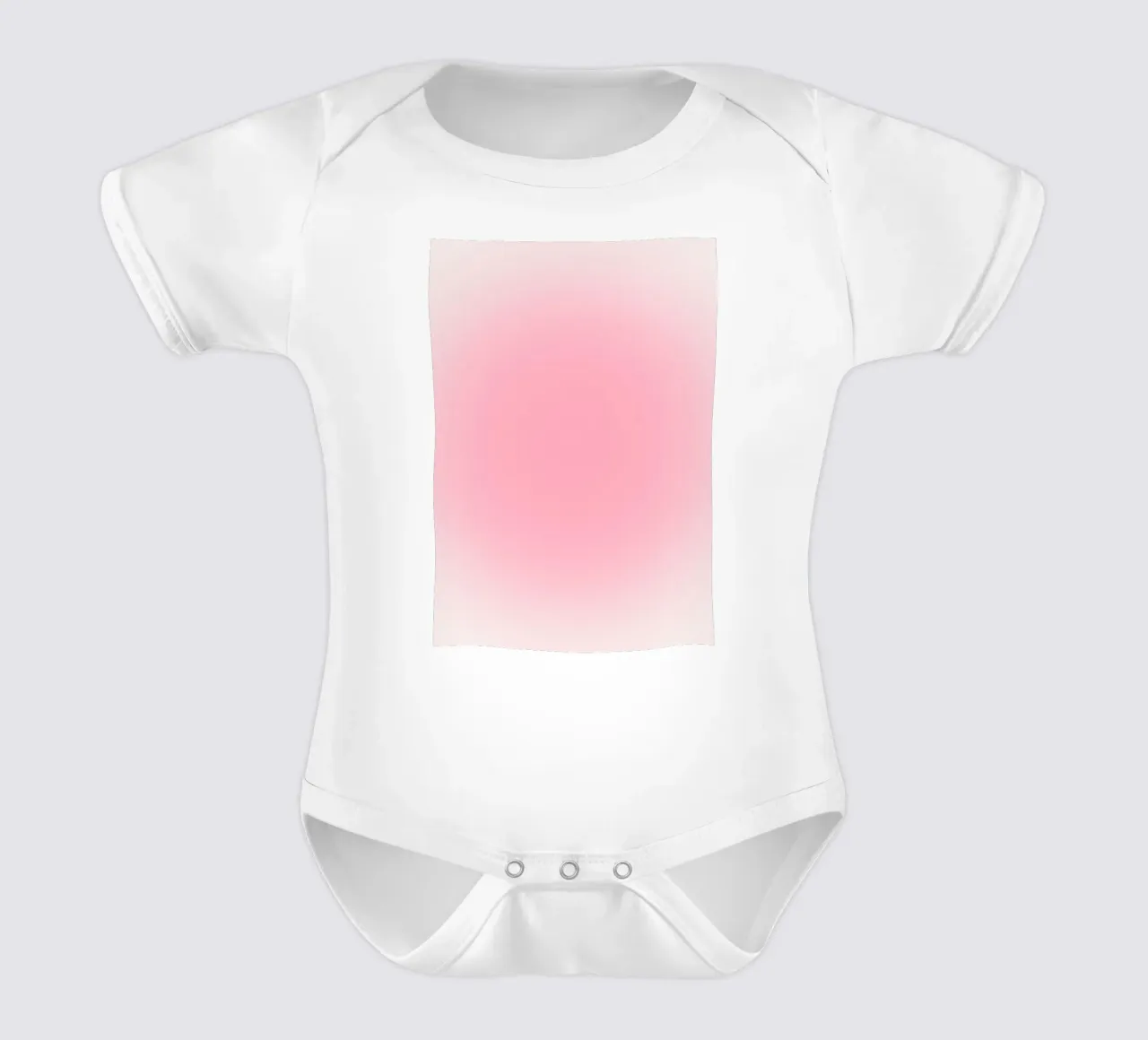 Bubblegum Pink Soft Aura Gradient Abstract Art Print short-sleeve baby romper by homdeco
