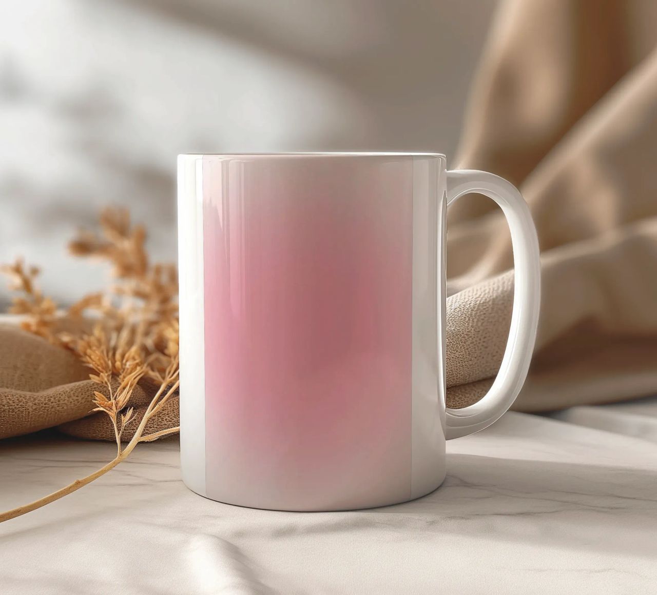 Stampa d'arte astratta rosa bubblegum Soft Aura Gradient tazza in ceramica da homdeco