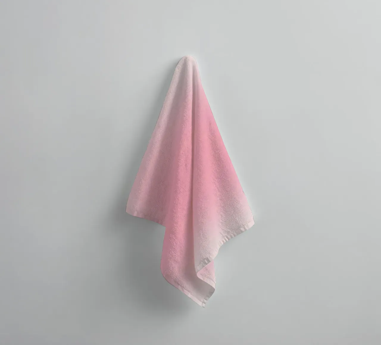 Bubblegum Pink Soft Aura Gradient Abstract Art Print towel by homdeco