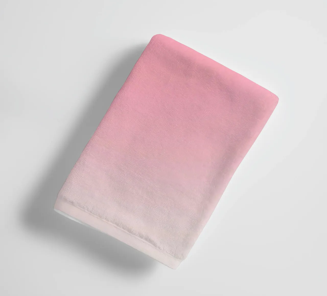 Bubblegum Pink Soft Aura Gradient Abstract Art Print towel by homdeco