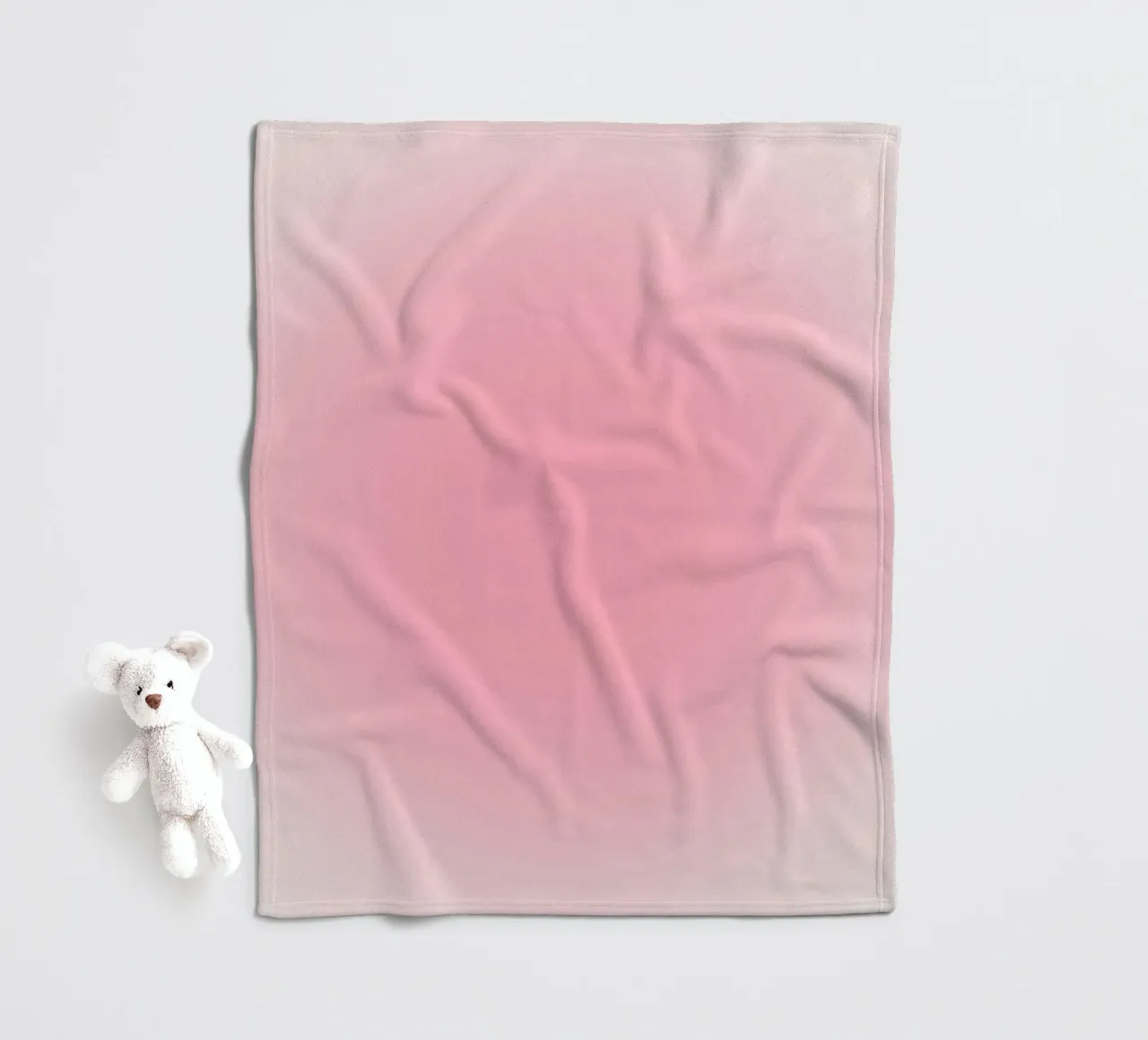 Bubblegum Pink Soft Aura Gradient Abstract Art Print fleece blanket by homdeco