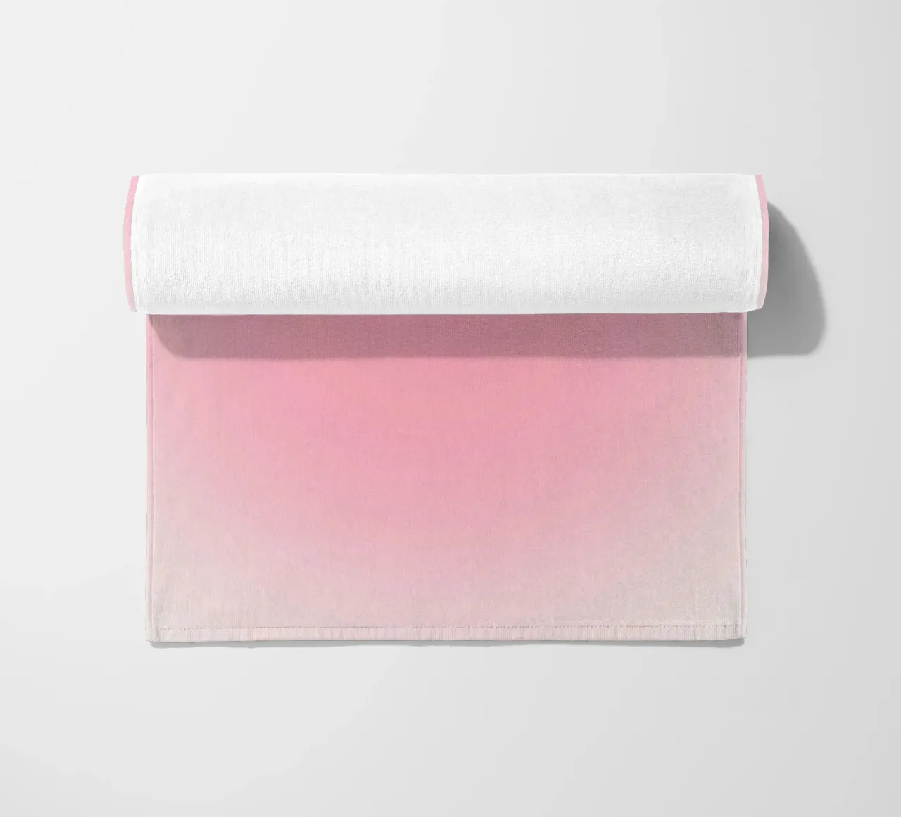 Bubblegum Pink Soft Aura Gradient Abstract Art Print beach towel by homdeco