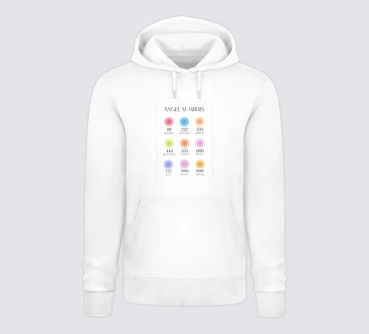 Numeri degli angeli Significato Grafico Aura Gradiente Poster Art felpa con cappuccio da homdeco