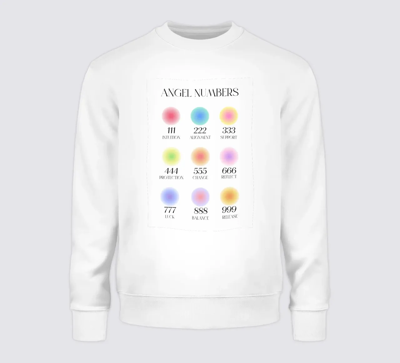 Numeri degli angeli Significato Grafico Aura Gradiente Poster Art felpa da homdeco