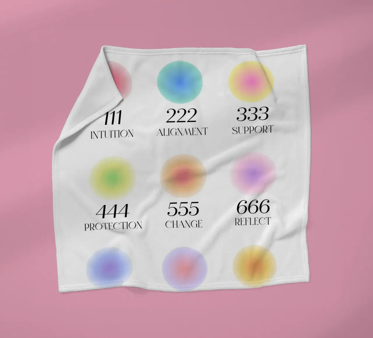 Numeri degli angeli Significato Grafico Aura Gradiente Poster Art coperta in pile da homdeco