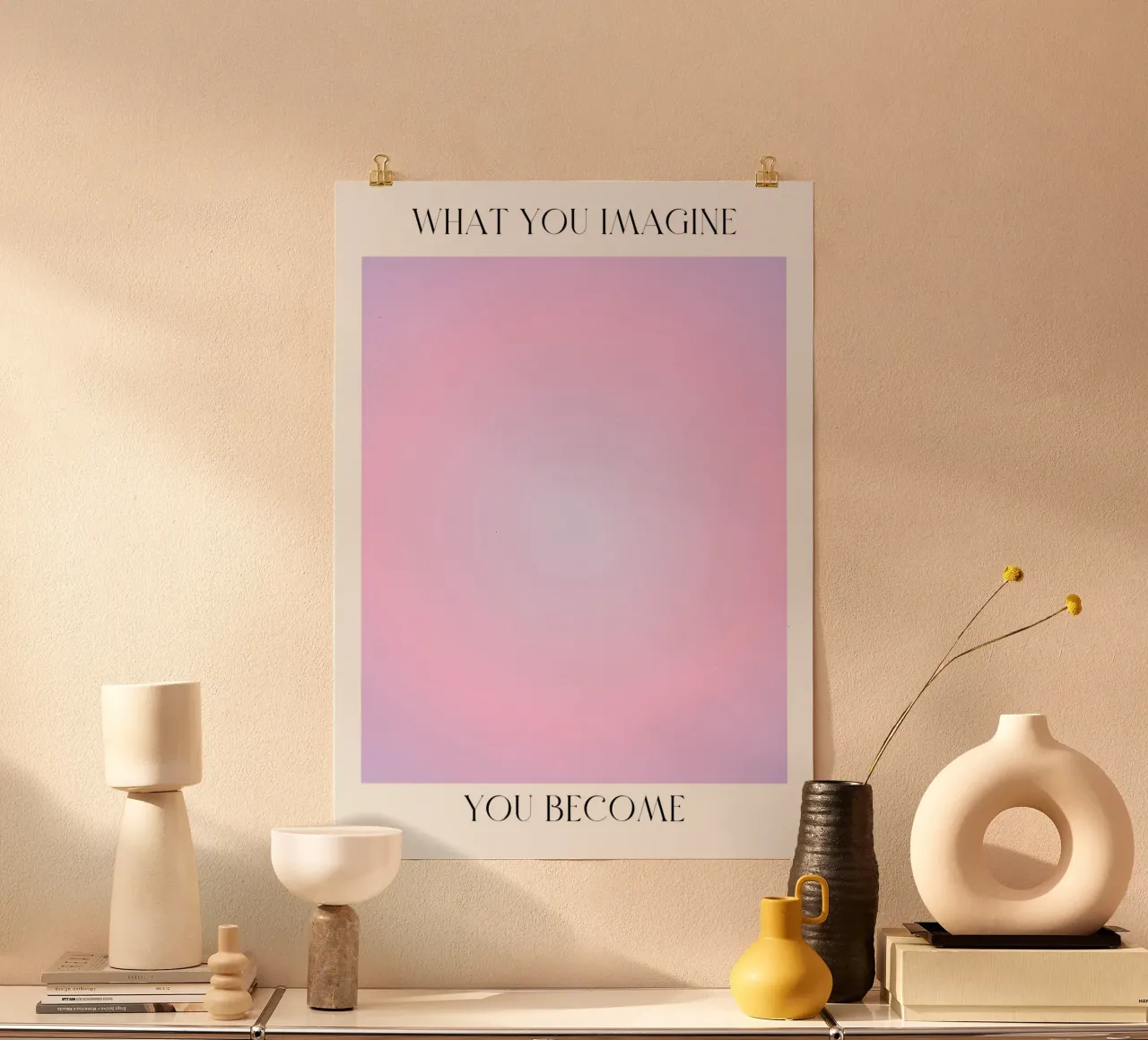 Poster graduato della Legge di Attrazione "Ciò che immagini". poster da homdeco